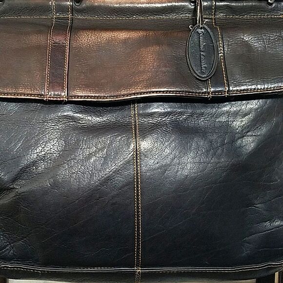 Wilson's VTG Large Chocolate Brown Leather Briefcase Men's Computer Bag Organize - Picture 9 of 16